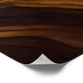 Ein Rabe in einer alten Eichenbaumnacht Poster (Ecke)