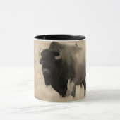 "Ein Rad anhalten" - Bison-lovers Design Tasse (Zentrum)
