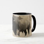 "Ein Rad anhalten" - Bison-lovers Design Tasse (VorderseiteRechts)