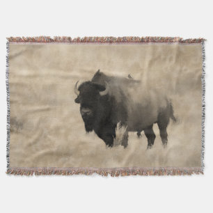 Ein Rad anhalten - Design des Bison-Liebhabers Decke