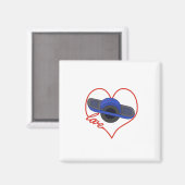 Ein Rad einer Liebe Magnet (Vorderseite/Rückseite)