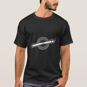 Ein Rad Minimalistische Einrad-Weiß-Ausführung.  T-Shirt