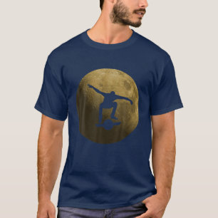 Ein Rad schwimmt im Mond  Einrad-Float T-Shirt