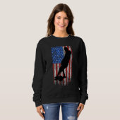 Ein Rad US-Flagge Ein Rad Skateboard Float Ameri Sweatshirt (Vorne ganz)