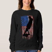 Ein Rad US-Flagge Ein Rad Skateboard Float Ameri Sweatshirt (Vorderseite)