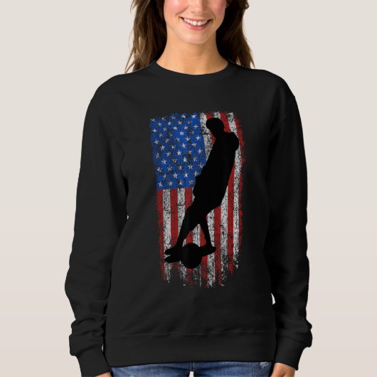 Ein Rad US-Flagge Ein Rad Skateboard Float Ameri Sweatshirt (Vorderseite)