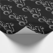 Ein Radfahrer auf einem Motorrad Geschenkpapier (Ecke)