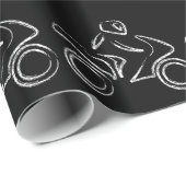 Ein Radfahrer auf einem Motorrad Geschenkpapier (Rolleneckpunkt)