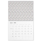 Ein raffiniertes Blumenmotiv in Weiß und Grau, prä Kalender (Mär 2026)