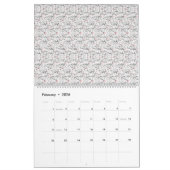 Ein raffiniertes Blumenmotiv in Weiß und Grau, prä Kalender (Feb 2026)