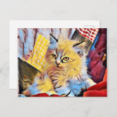 Ein Ragdoll Kätzchen Postkarte (Vorne/Hinten)