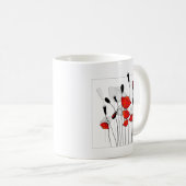Ein Rahmen aus roten Pflücken Kaffeetasse (VorderseiteRechts)