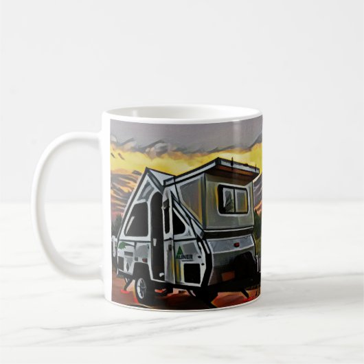 Ein-Rahmen Camper-Tasse Kaffeetasse (Links)