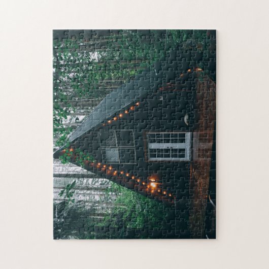 EIN RAHMEN KABIN IN DER WOLDJIGSAW PUZZLE (Vertikal)