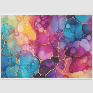 Ein Rainbow Alcohol Ink Series Design 3 Seidenpapier