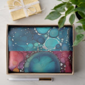 Ein Rainbow Alcohol Ink Series Design 4 Seidenpapier (Geschenk)