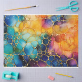 Ein Rainbow Alcohol Ink Series Design 7 Seidenpapier (Basteln)