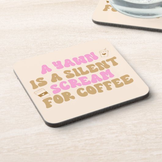 Ein Rasen ist ein leiser Schrei für Kaffee Funny P Getränkeuntersetzer (Linke Seite)