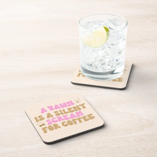 Ein Rasen ist ein leiser Schrei für Kaffee Funny P Getränkeuntersetzer (Rechte Seite)