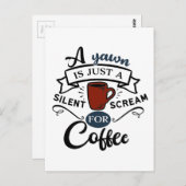 Ein Rasen ist ein Schrei nach Kaffee Postkarte (Vorne/Hinten)