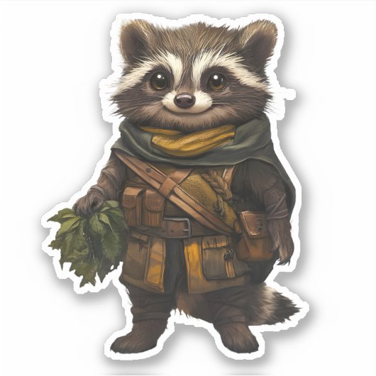 Ein Rasisch-Racoon Aufkleber (Vorderseite)