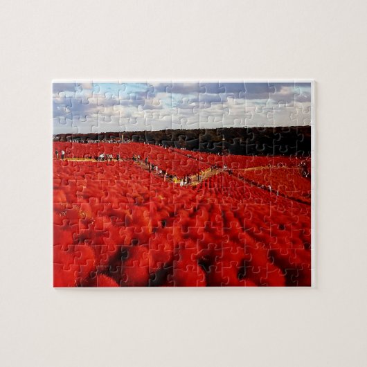 Ein Rätsel des Hügels der roten Kochia Puzzle (Horizontal)