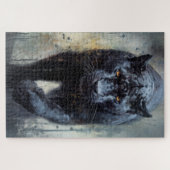 Ein Rätsel mit schwarzem Panther Puzzle (Horizontal)