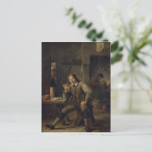 Ein Raucher, der an einem Tisch sitzt, 1643 Postkarte (Stehend Vorderseite)