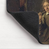 Ein Raucher, der auf einer Tabelle, 1643 sich Mousepad (Ecke)