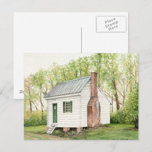 Ein Raum-Haus Postkarte (Vorne/Hinten)