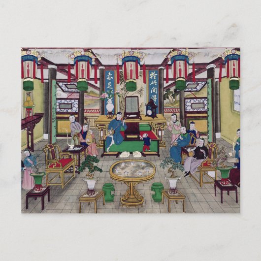 Ein Raum im Haus von Hongkong, ein Peking-Händler Postkarte (Vorderseite)