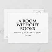Ein Raum ohne Bücher ist wie ein Körper ohne Soul Postkarte (Vorne/Hinten)