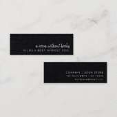 Ein Raum ohne Bücher | Moderne Black Lesezeichen C Mini Visitenkarte (Vorne/Hinten)