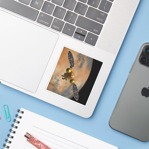 Ein Raumfahrzeug, das Mars umkreist. Aufkleber