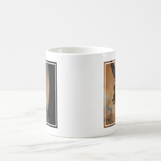 Ein Raumfahrzeug, das Mars umkreist. Kaffeetasse (Mittel)