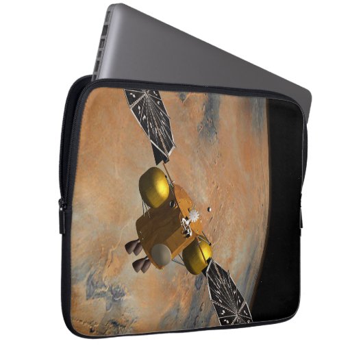 Ein Raumfahrzeug, das Mars umkreist. Laptopschutzhülle (Vorne Rechts)