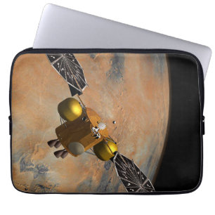 Ein Raumfahrzeug, das Mars umkreist. Laptopschutzhülle