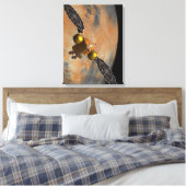 Ein Raumfahrzeug, das Mars umkreist. Leinwanddruck (Insitu (Schlafzimmer))