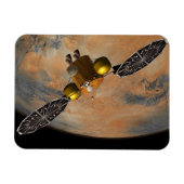 Ein Raumfahrzeug, das Mars umkreist. Magnet (Horizontal)