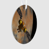 Ein Raumfahrzeug, das Mars umkreist. Ornament (Vorderseite)