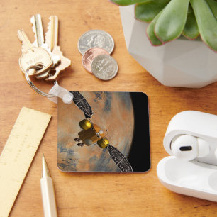 Ein Raumfahrzeug, das Mars umkreist. Schlüsselanhänger