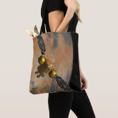 Ein Raumfahrzeug, das Mars umkreist. Tasche (Von Nahem)
