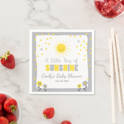 Ein Ray Sonnenschein Baby Duschpapier Napkin Sun Serviette (Beispiel)