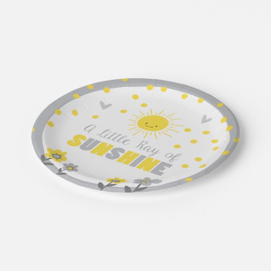 Ein Ray Sonnenschein Baby Duschpapier Teller Somme (Schrägansicht)