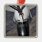 Ein RC-135 Rivet Joint Reconnaissance-Flugzeug Silbernes Ornament (Vorne)