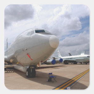 Ein RC-135V/W Niet-Gelenkflugzeug Quadratischer Aufkleber