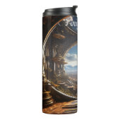 ein Reality-Architekt, der neue Weltentherme entwi Thermosbecher (Nach links gedreht)