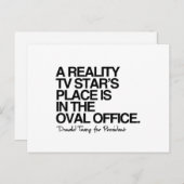 Ein Reality-TV-Star ist im ovalen Büro Postkarte (Vorne/Hinten)