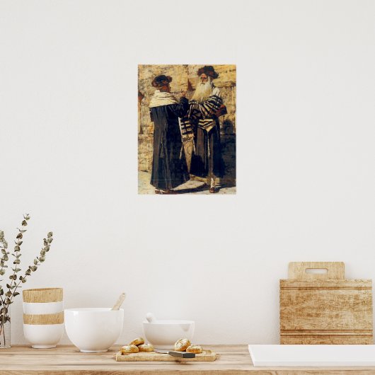 Ein Rebbe im Kotel von Vereshchagin - Circa 1880er Poster (Küche)