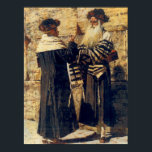 Ein Rebbe im Kotel von Vereshchagin - Circa 1880er Poster<br><div class="desc">Der Yehudis L Store hat hunderte jüdische Produkte geschaffen und expandiert ständig. Sagen Sie Ihren Freunden und senden Sie ihnen unseren Link: http://www.zazzle.com/YehudisL*</div>